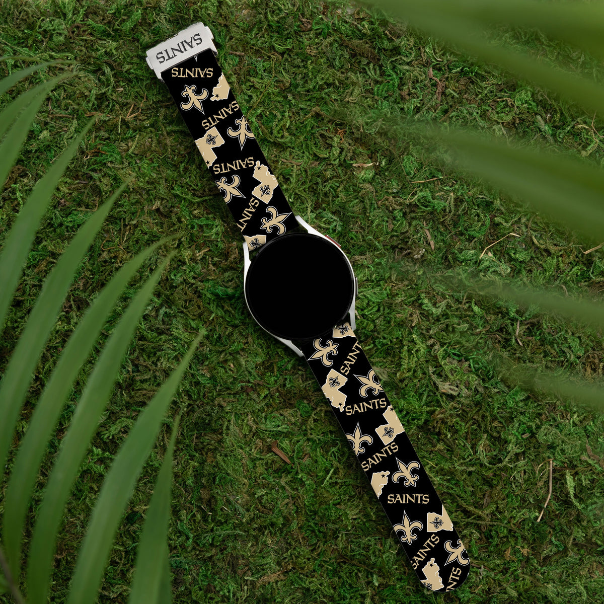 Game Time New Orleans Saints Signature Series Quick Change Watch Band With Engraved Buckle