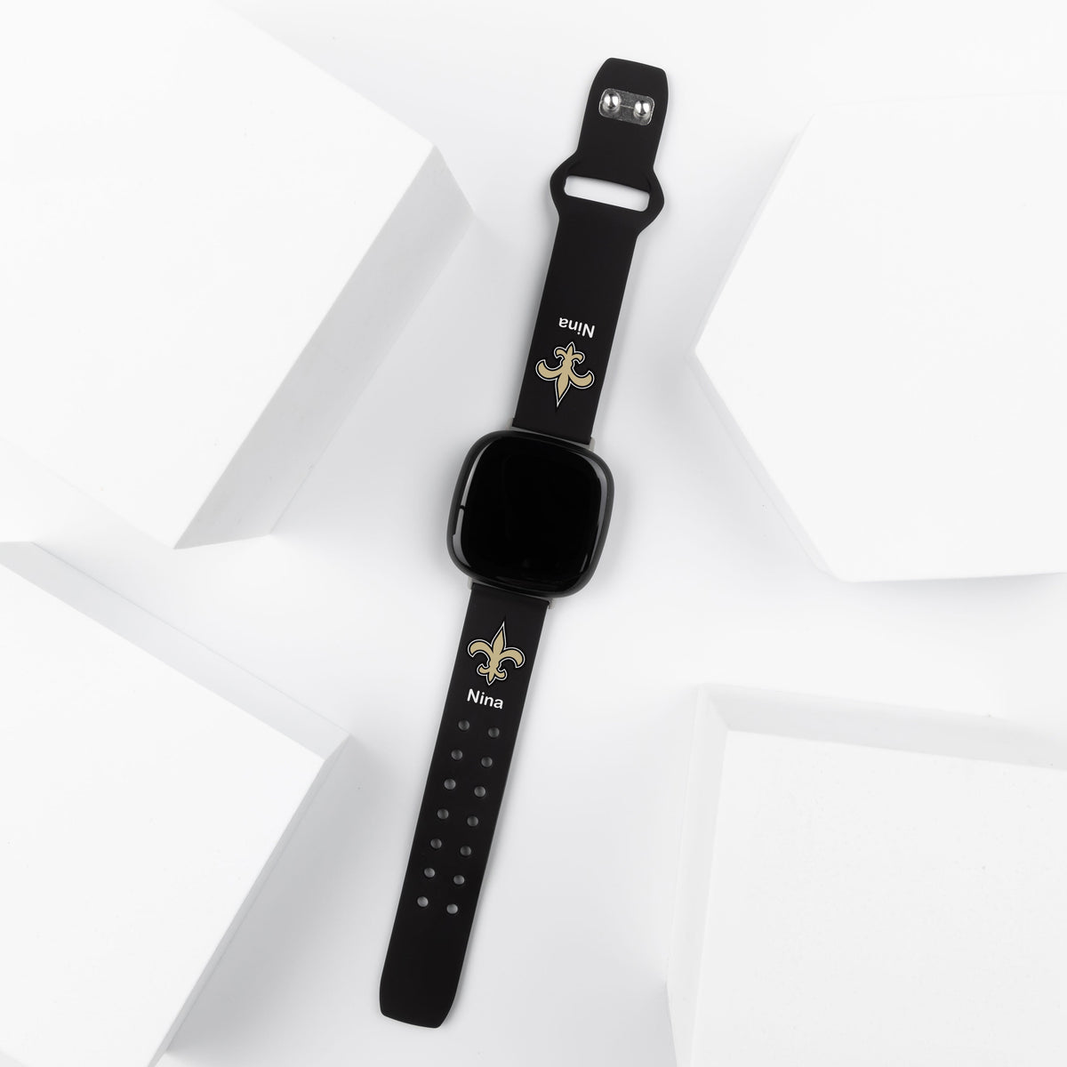 GAME TIME New Orleans Saints Custom Name HD Fitbit Versa 3 &amp; Sense 1 Watch Band