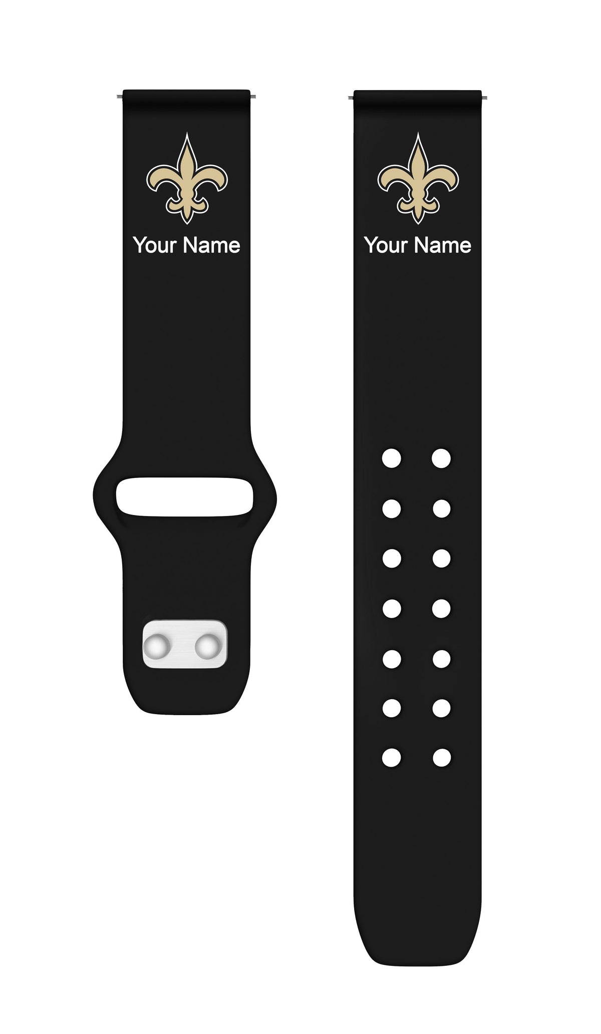 GAME TIME New Orleans Saints Custom Name HD Quick Change Watch Band
