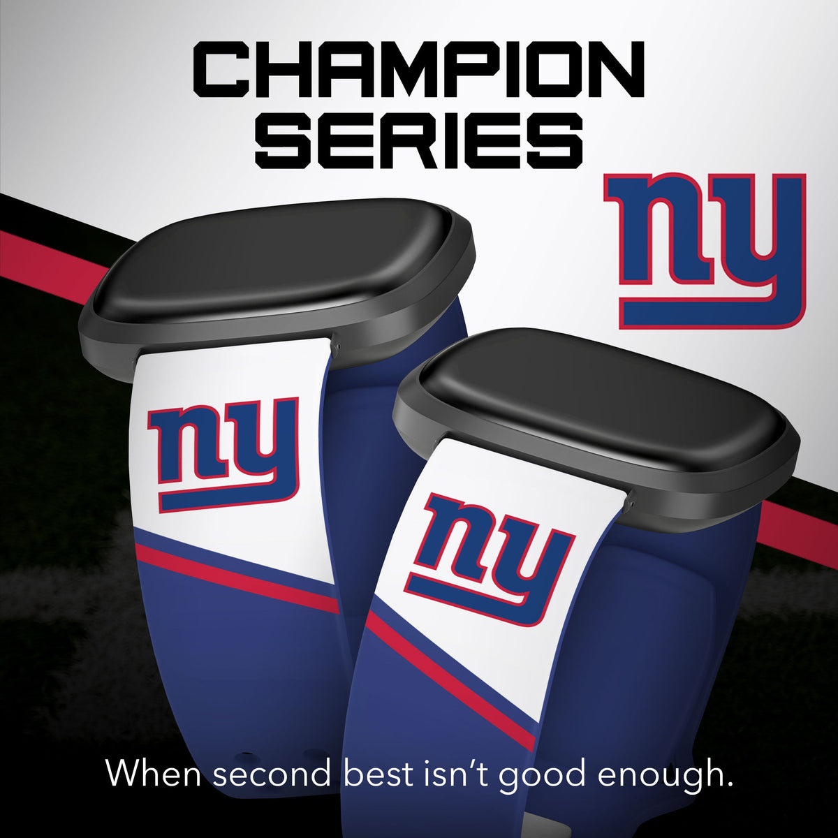 New York Giants HD Champion Series Fitbit Versa 3 &amp; Sense 1 Watch Band