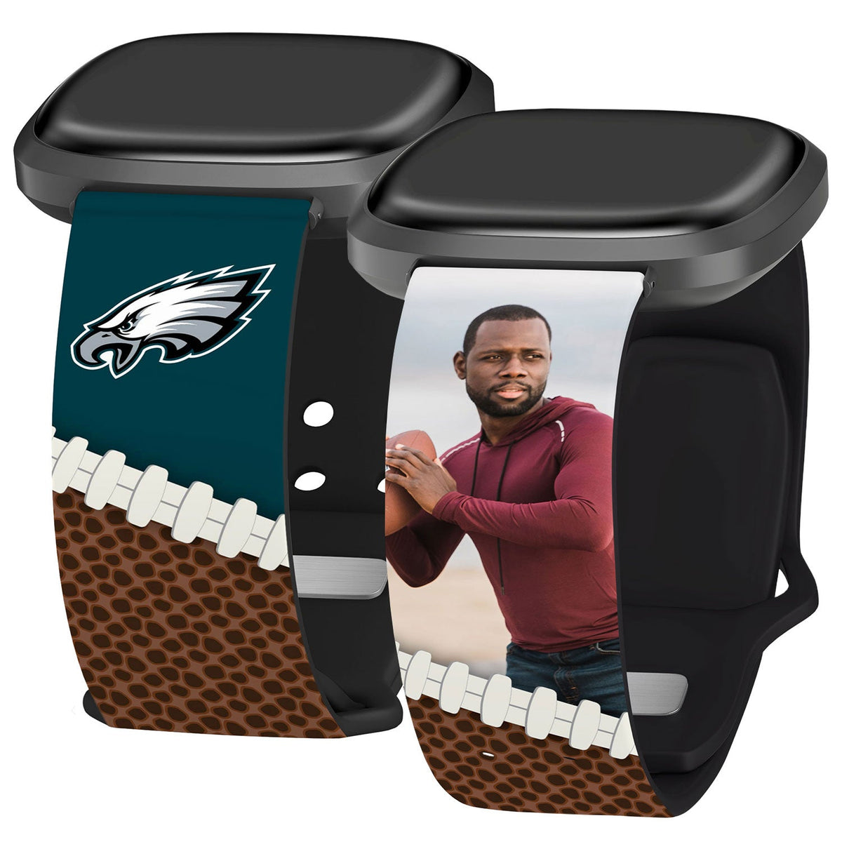 Philadelphia Eagles Custom Photo HD Fitbit Versa 3 &amp; Sense 1 Watch Band