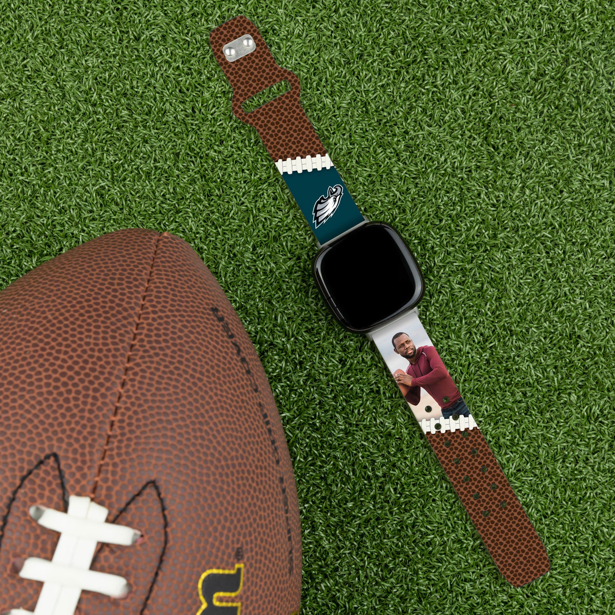 Philadelphia Eagles Custom Photo HD Fitbit Versa 3 &amp; Sense 1 Watch Band