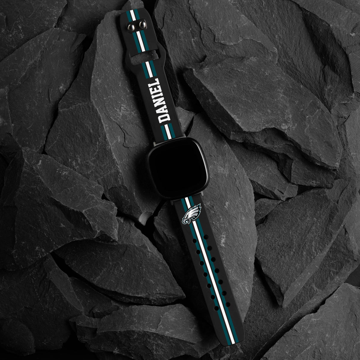 Philadelphia Eagles Custom Name HD Fitbit Versa 3 and Sense 1 Watch Band