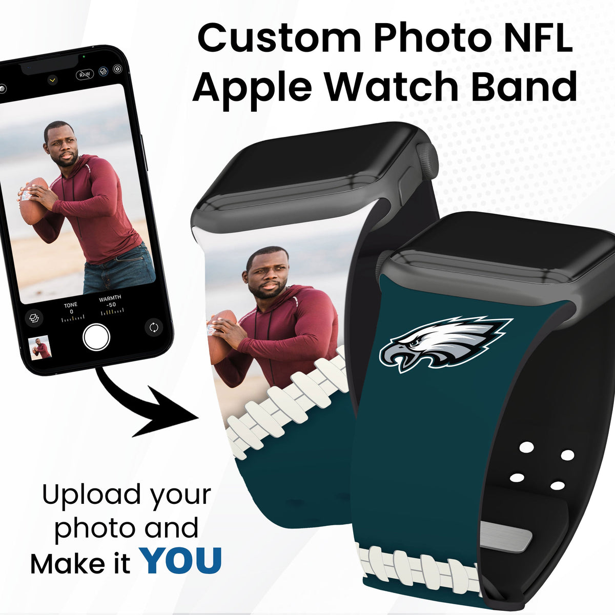 Philadelphia Eagles Custom Photo HD Apple Watch Band