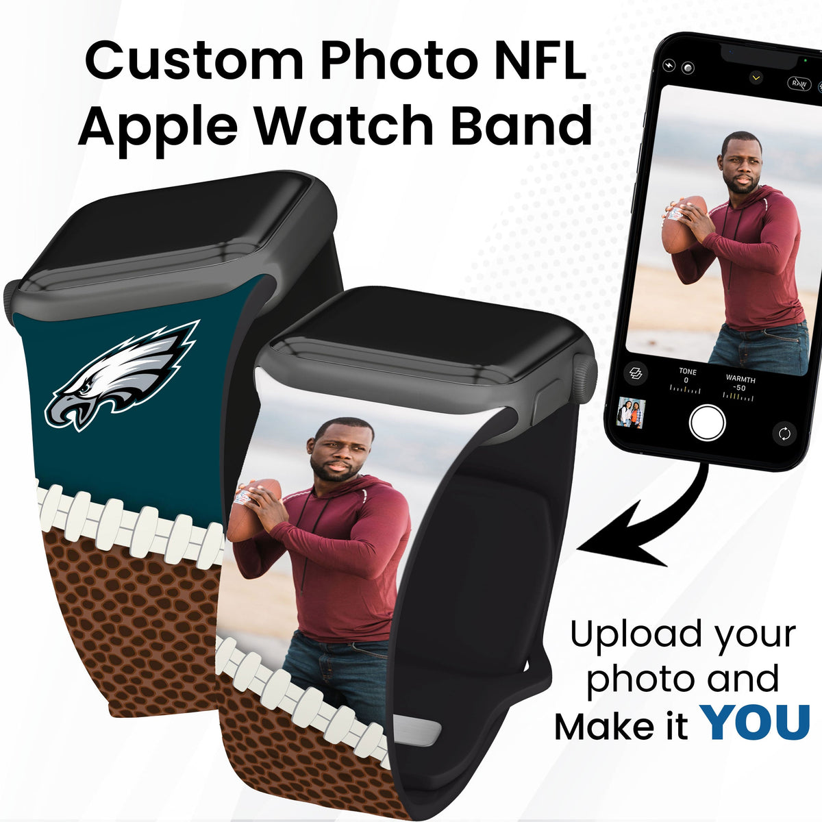 Philadelphia Eagles Custom Photo HD Apple Watch Band