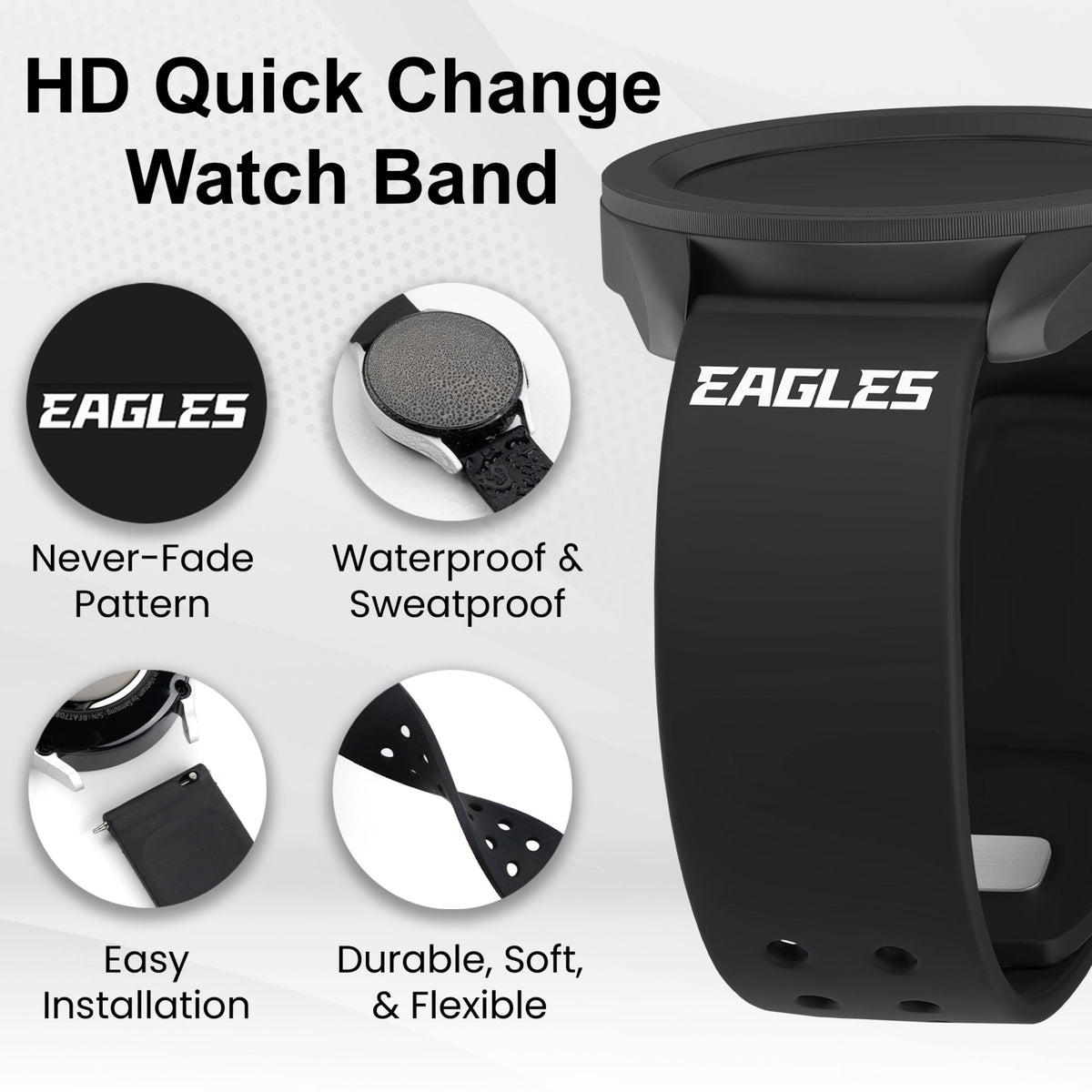 GAME TIME Philadelphia Eagles HD Elite Edition Samsung Galaxy Watch Band