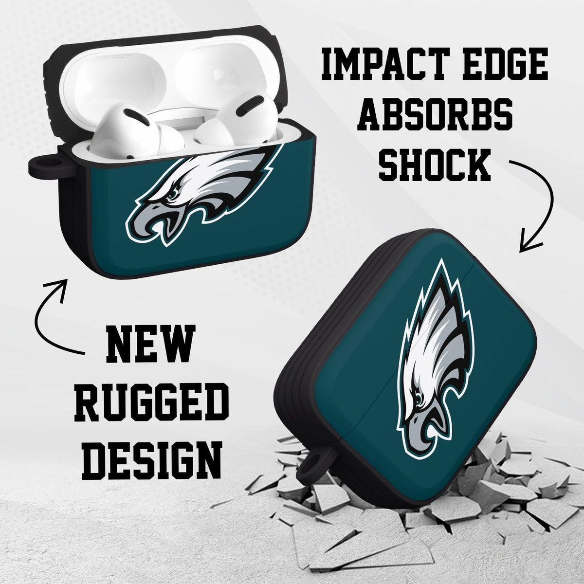 Philadelphia Eagles HDX Apple AirPods Pro 1 &amp; 2 Case cover