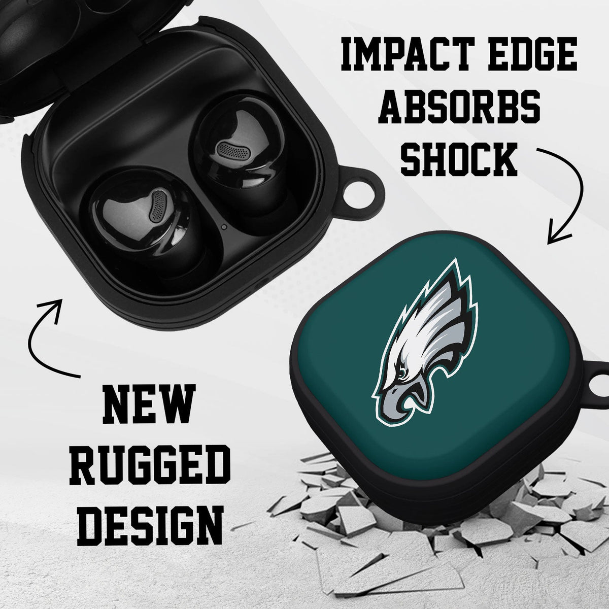 Philadelphia Eagles HDX Samsung Galaxy Buds Pro &amp; Buds Live Case Cover