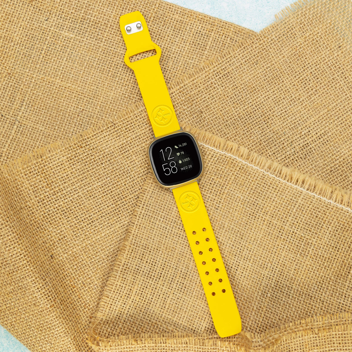 Game Time Pittsburgh Steelers Engraved Silicone Sport Fitbit Watch Band