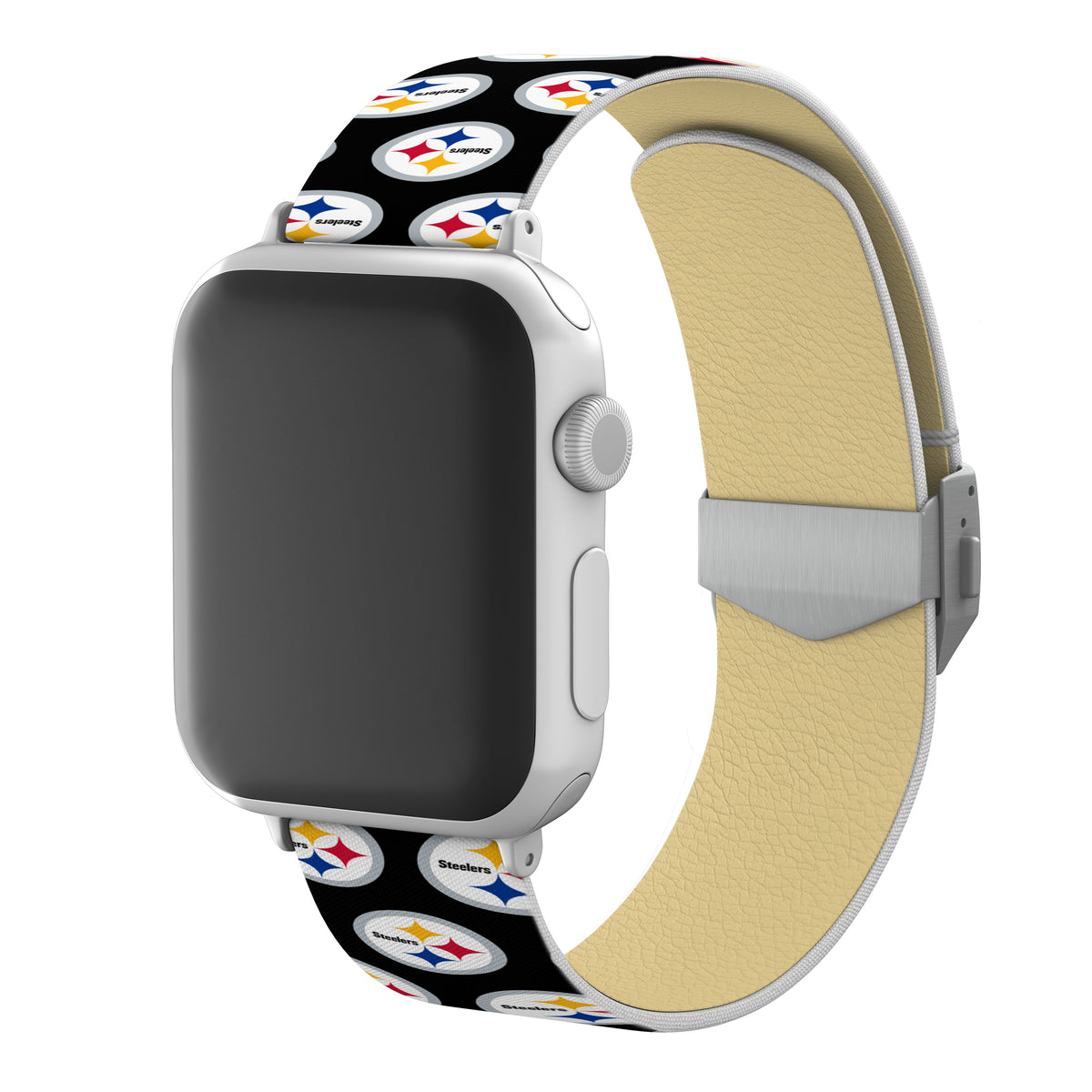 Pittsburgh Steelers Full Print Watch Band With Engraved Buckle - AffinityBands