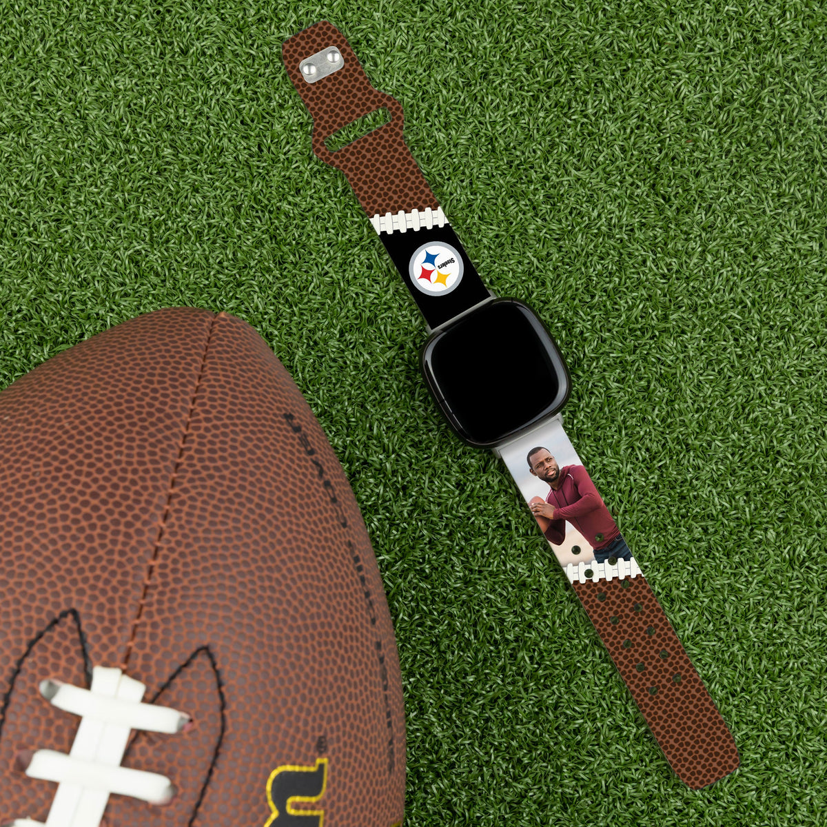 Pittsburgh Steelers Custom Photo HD Fitbit Versa 3 &amp; Sense Watch Band