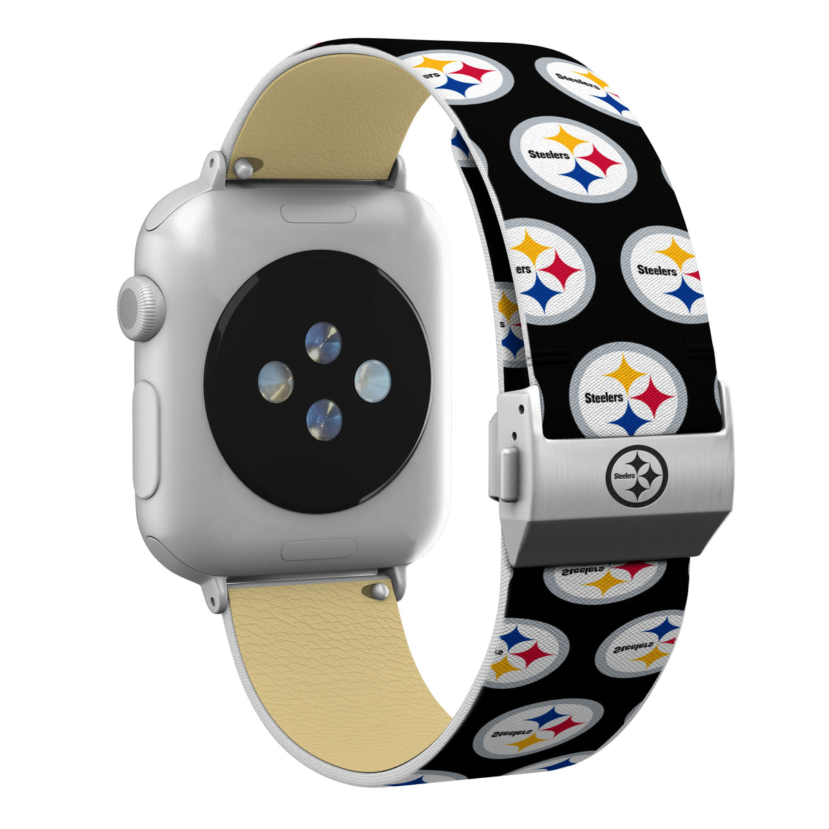 Pittsburgh Steelers Full Print Watch Band With Engraved Buckle - AffinityBands