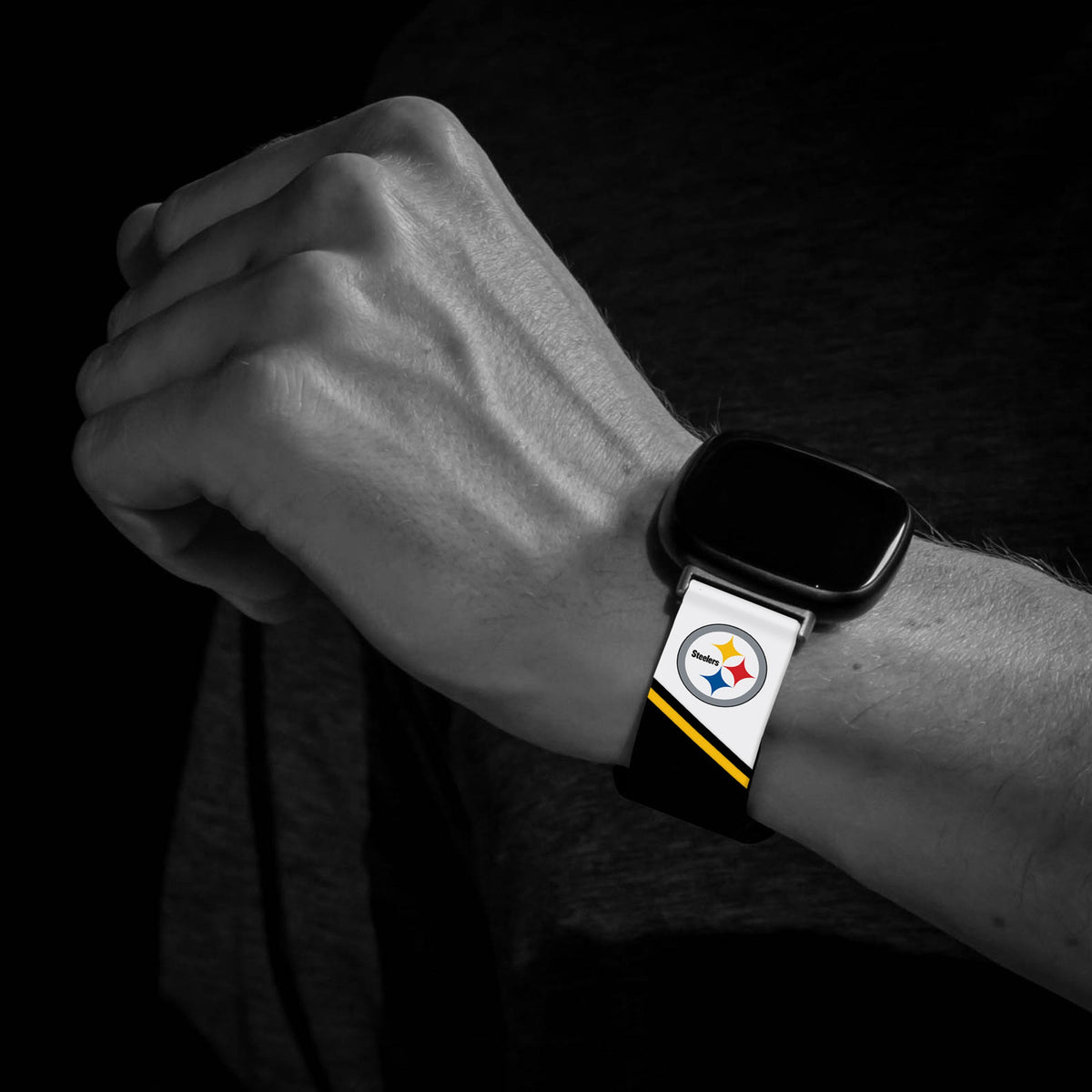 Pittsburgh Steelers HD Champion Series Fitbit Versa 3 &amp; Sense Watch Band
