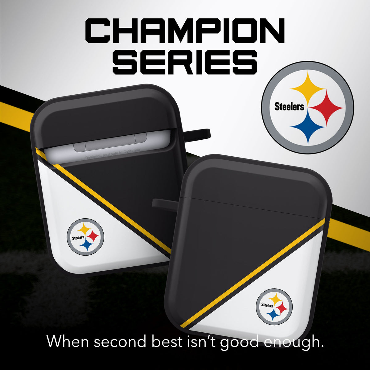Pittsburgh Steelers HDX Champion Series Apple AirPods Gen 1 &amp; 2 Case Cover