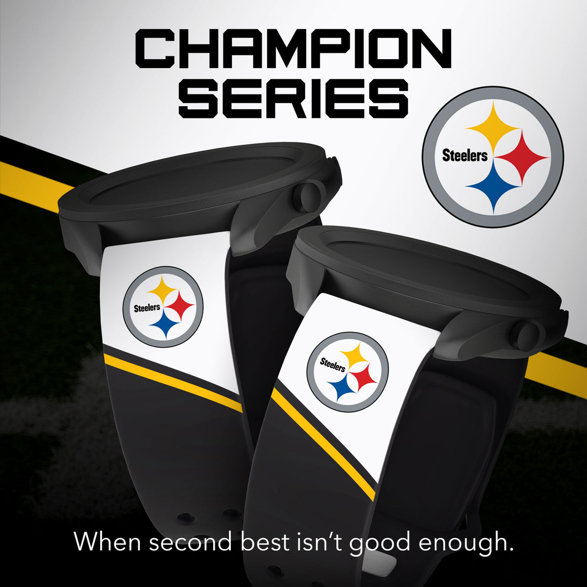 Pittsburgh Steelers HD Champion Series Samsung Galaxy Watch Band