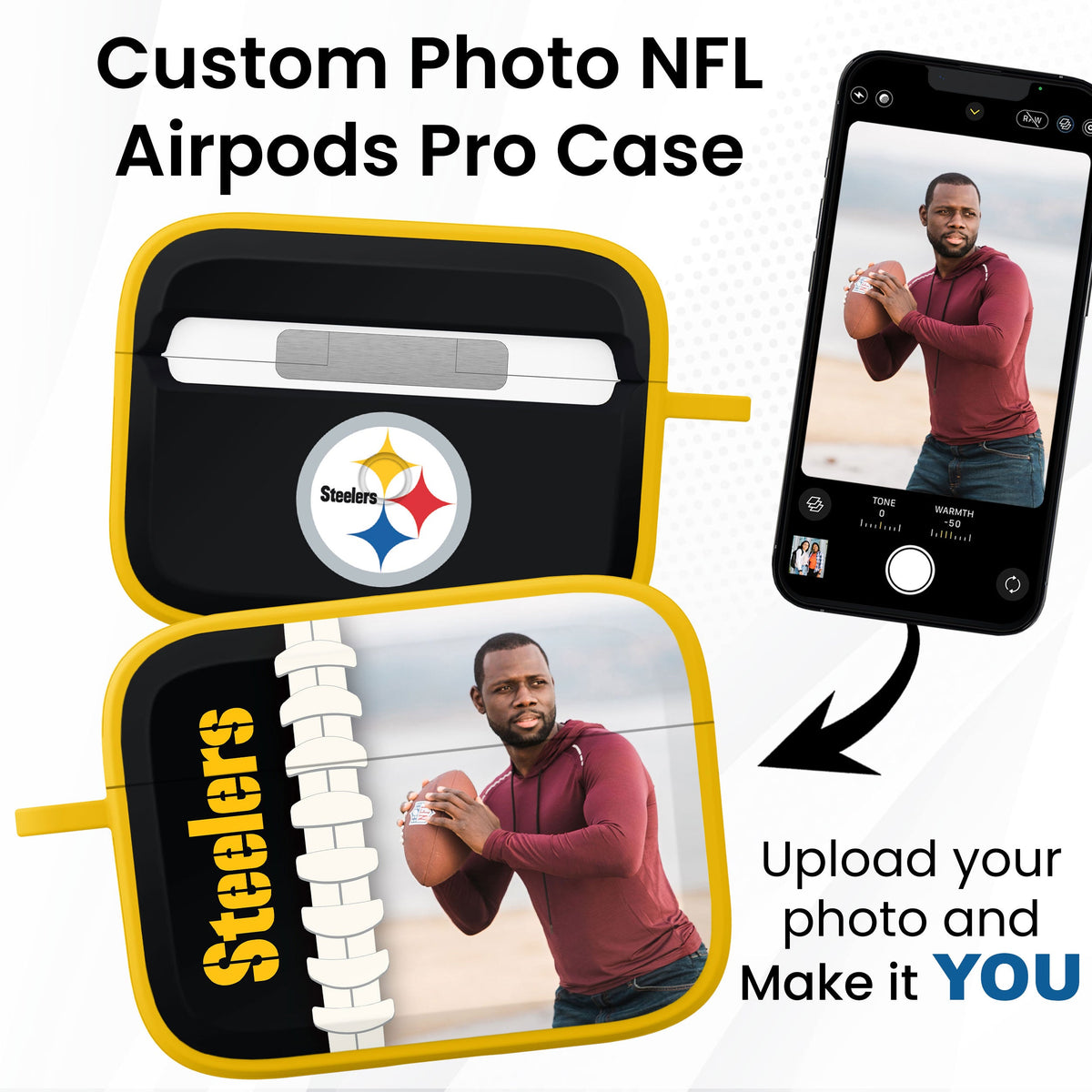 Pittsburgh Steelers Custom Photo HDX Apple AirPods Pro Case Cover