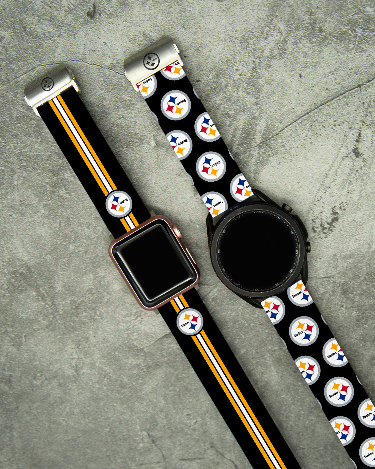 Pittsburgh Steelers Full Print Watch Band With Engraved Buckle - AffinityBands