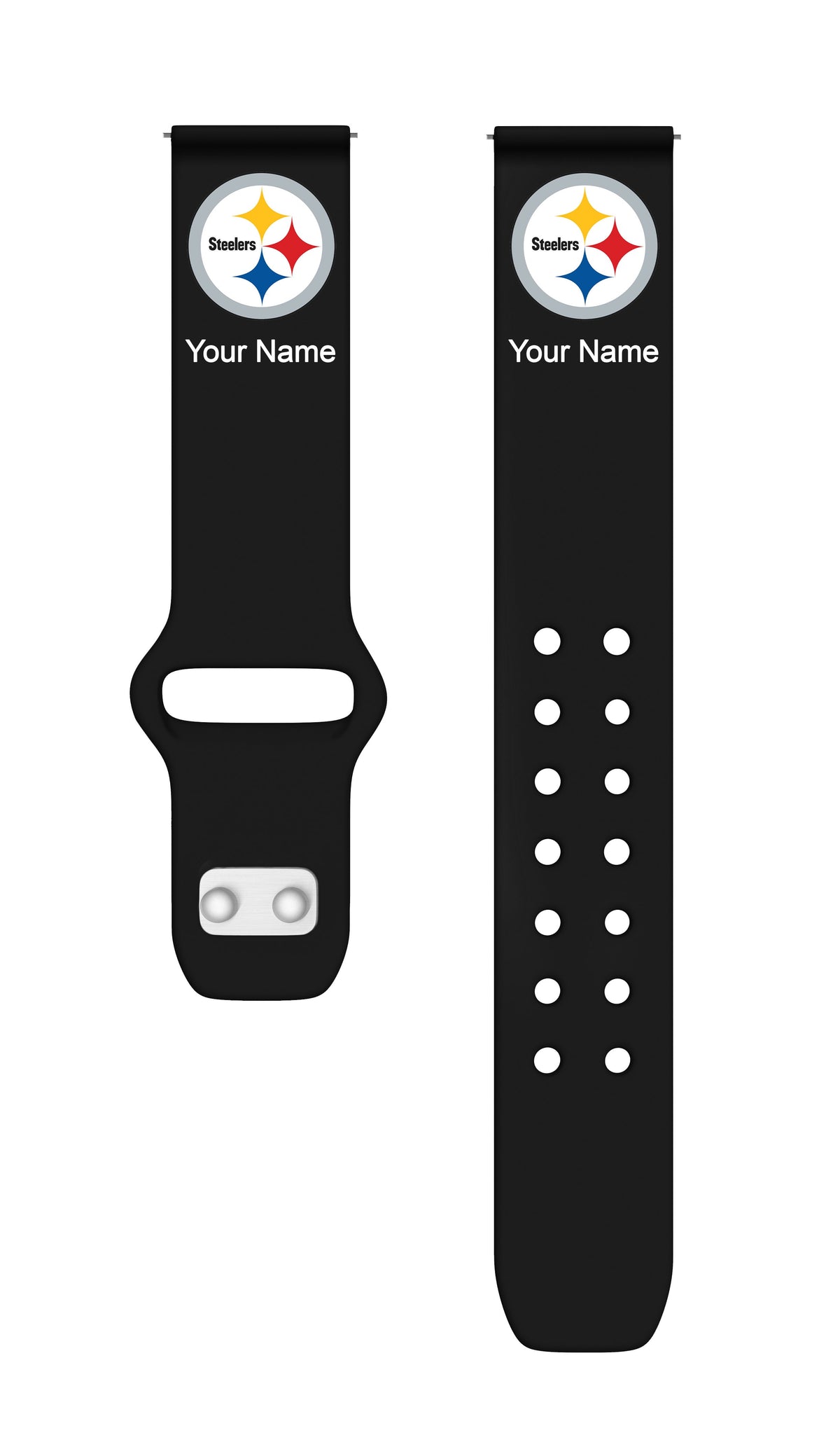 GAME TIME Pittsburgh Steelers Custom Name HD Quick Change Watch Band