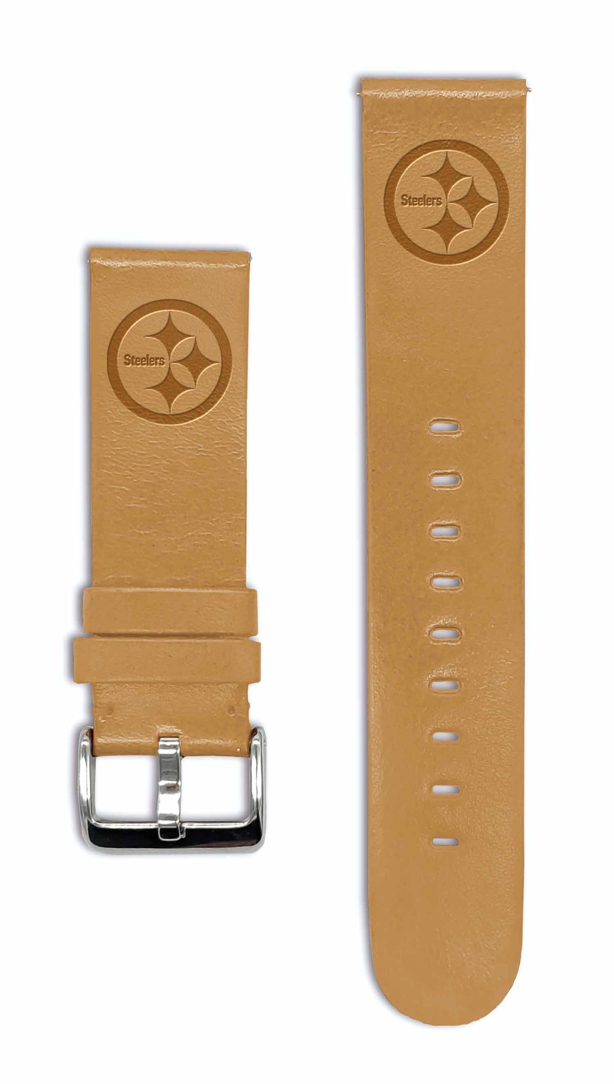 Pittsburgh Steelers Quick Change Leather Watch Band - USA Sewn - AffinityBands