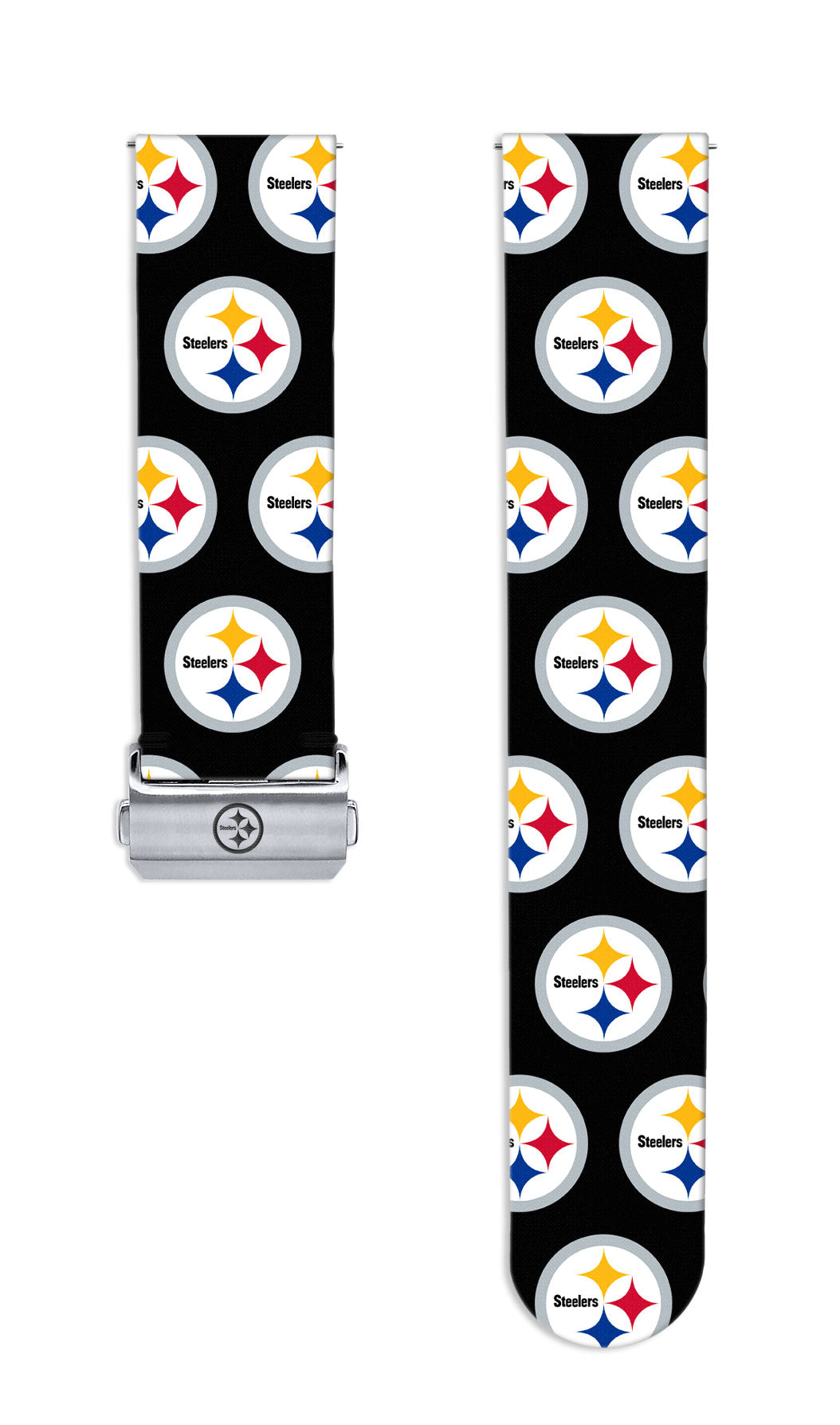 Pittsburgh Steelers Full Print Quick Change Watch Band With Engraved Buckle - AffinityBands