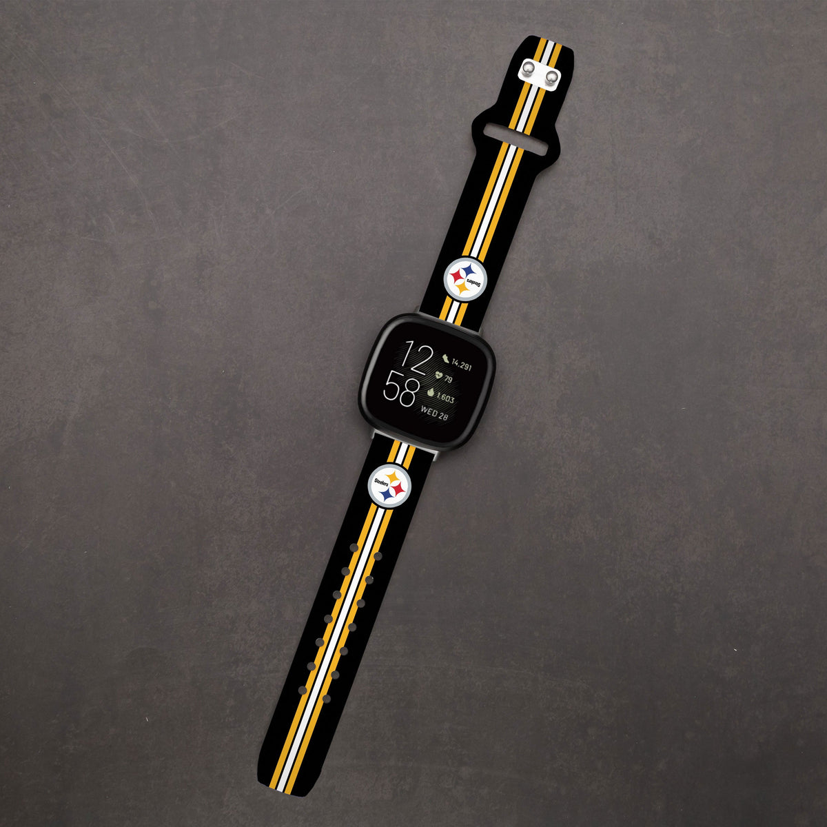 Pittsburgh Steelers HD Fitbit Versa 3 and Sense Watch Band
