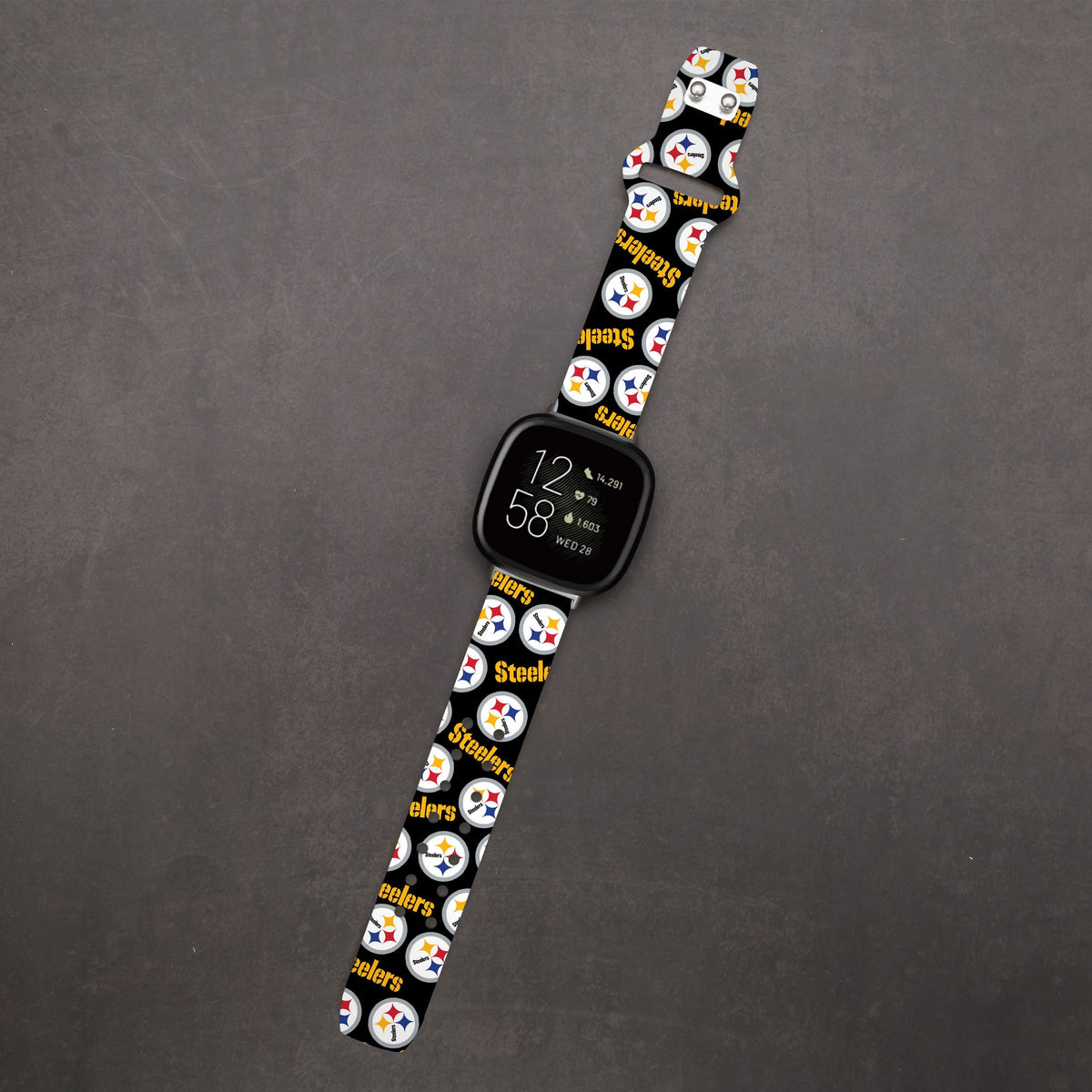 Pittsburgh Steelers HD Fitbit Versa 3 and Sense Watch Band