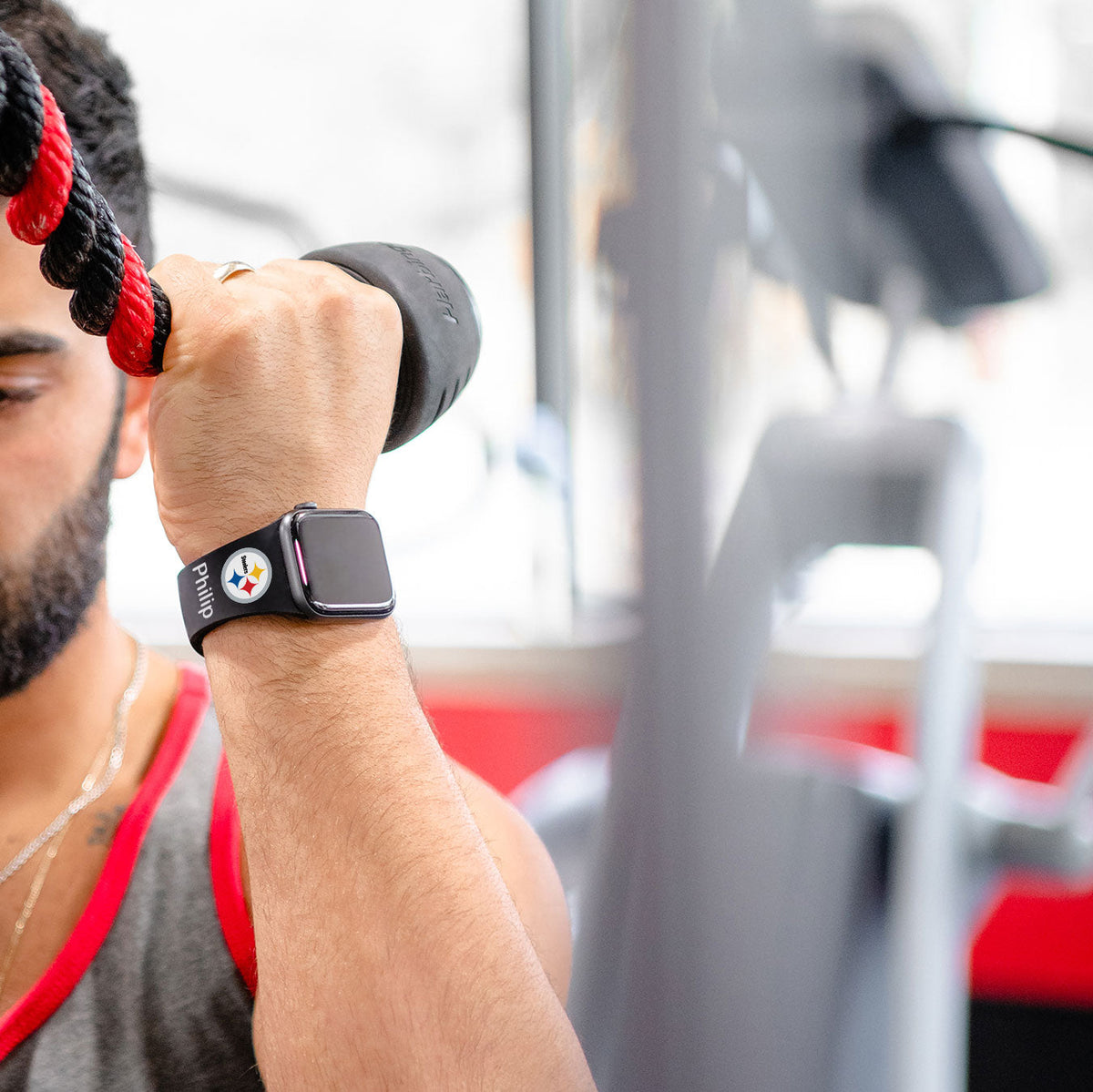 Pittsburgh Steelers Custom Name HD Apple Watch Band