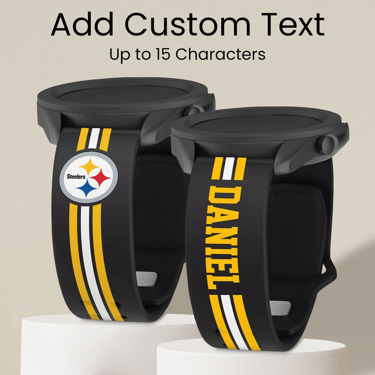 Pittsburgh Steelers Custom Name HD Watch Band