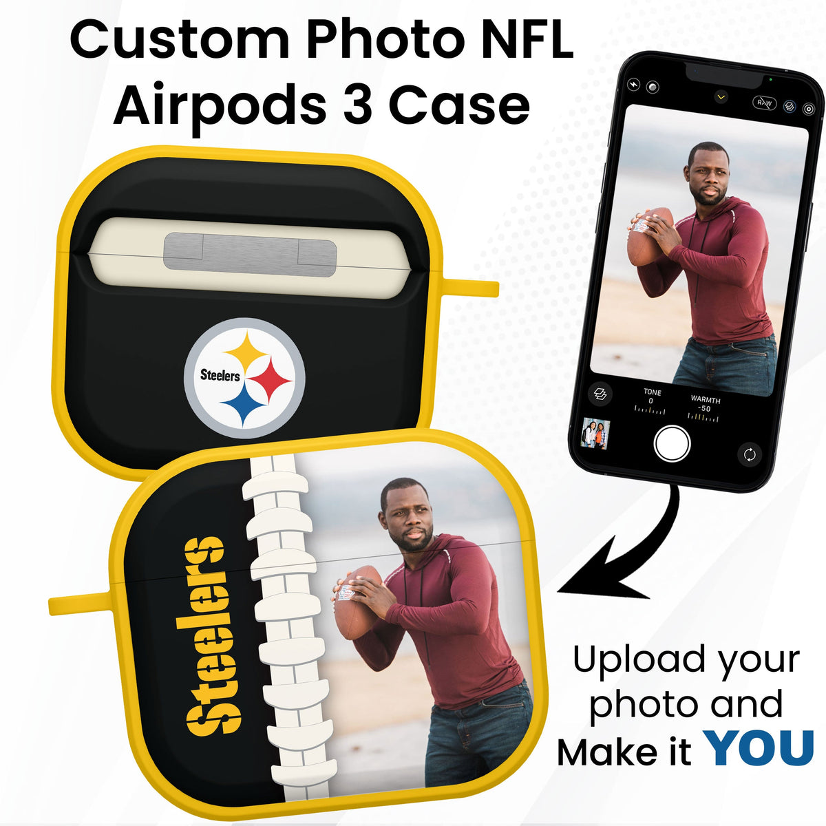 Pittsburgh Steelers Custom Photo HDX Apple AirPods Gen 3 Case Cover