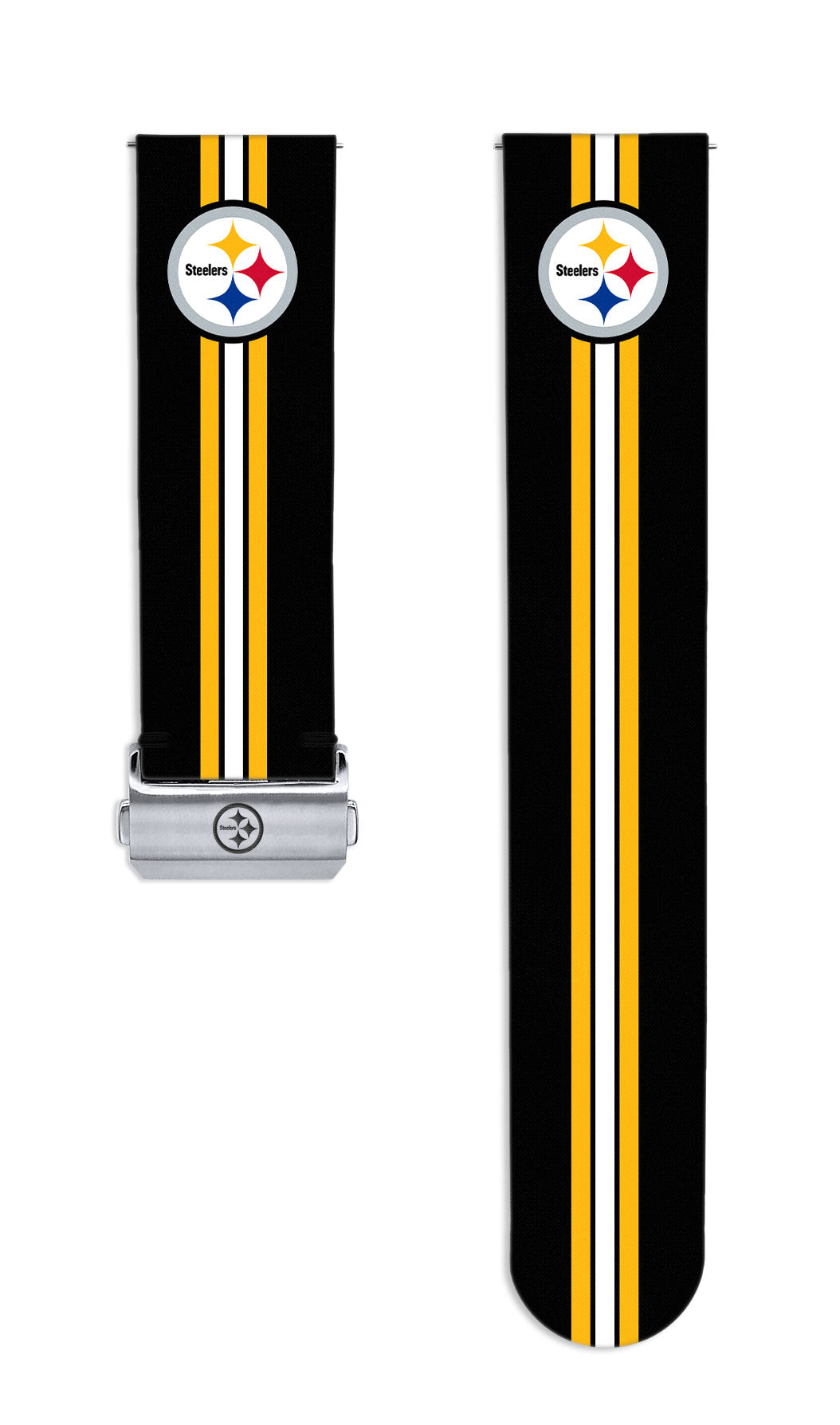 Pittsburgh Steelers Full Print Quick Change Watch Band With Engraved Buckle - AffinityBands