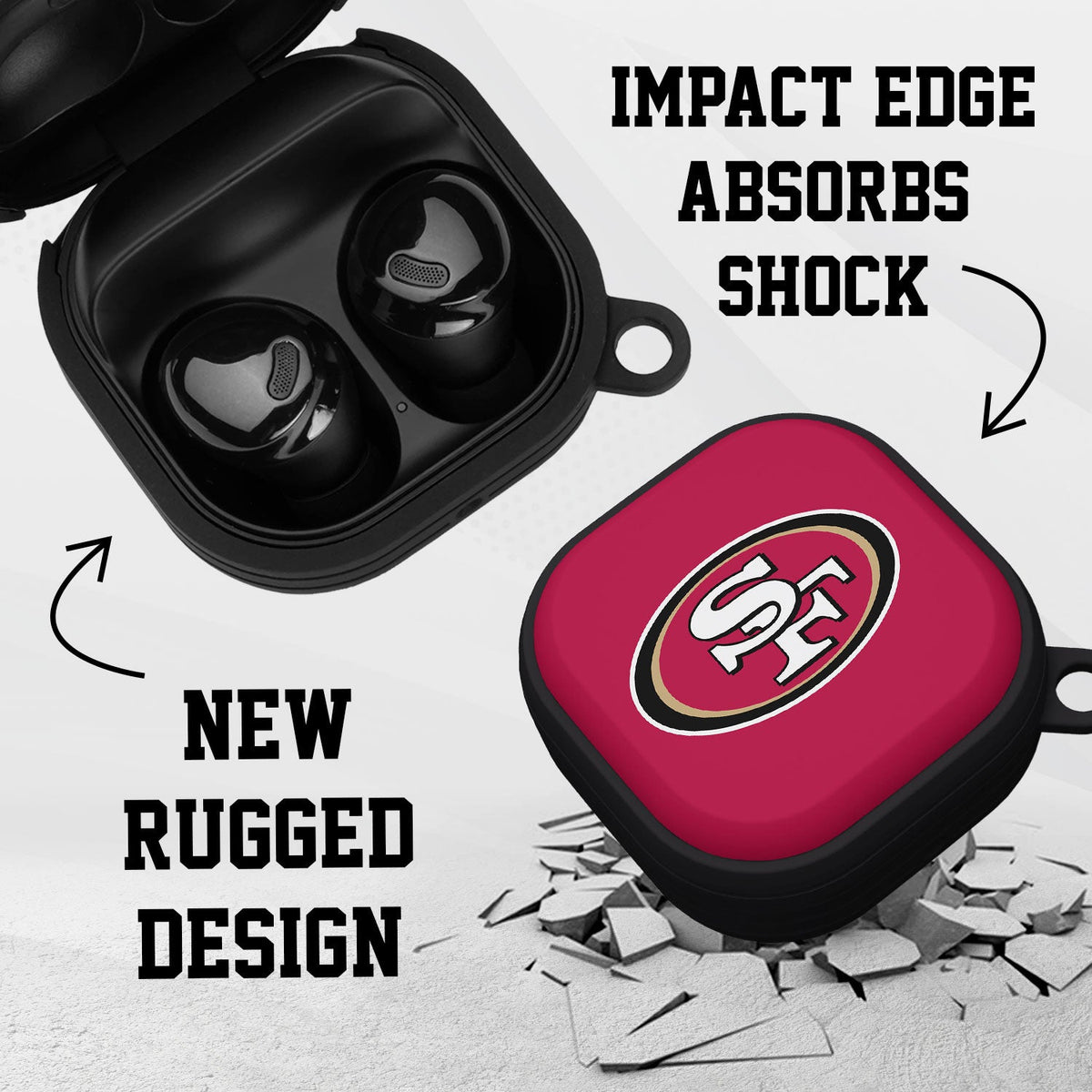 San Francisco 49ers HDX Samsung Galaxy Buds Pro &amp; Buds Live Case Cover