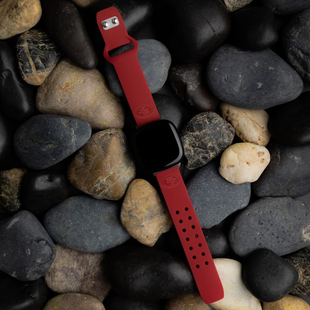 Game Time San Francisco 49ers Engraved Silicone Sport Fitbit Versa 3 &amp; Sense 1 Watch Band