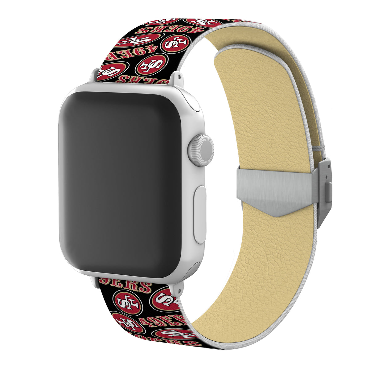 San Francisco 49ers Full Print Watch Band With Engraved Buckle - AffinityBands