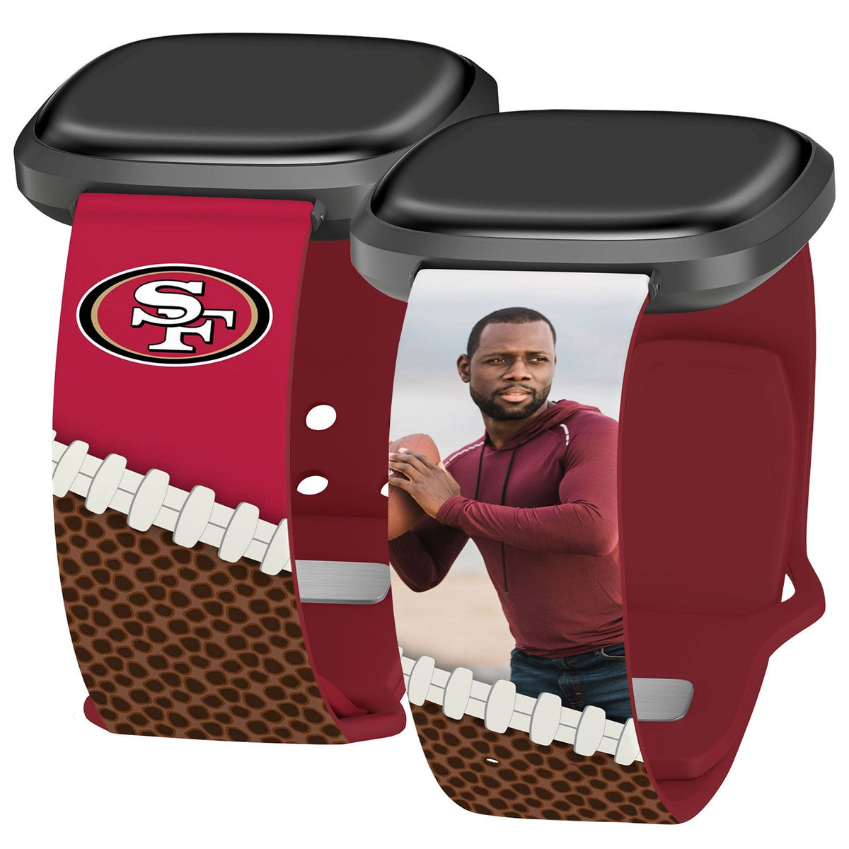 San Francisco 49Ers Custom Photo HD Fitbit Versa 3 &amp; Sense 1 Watch Band