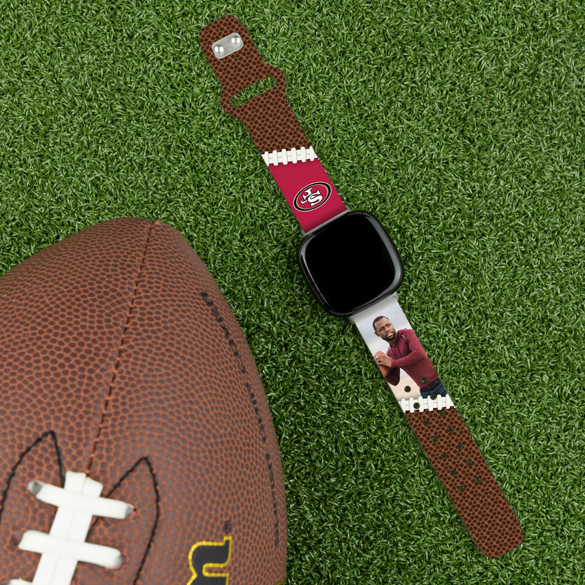 San Francisco 49Ers Custom Photo HD Fitbit Versa 3 &amp; Sense 1 Watch Band