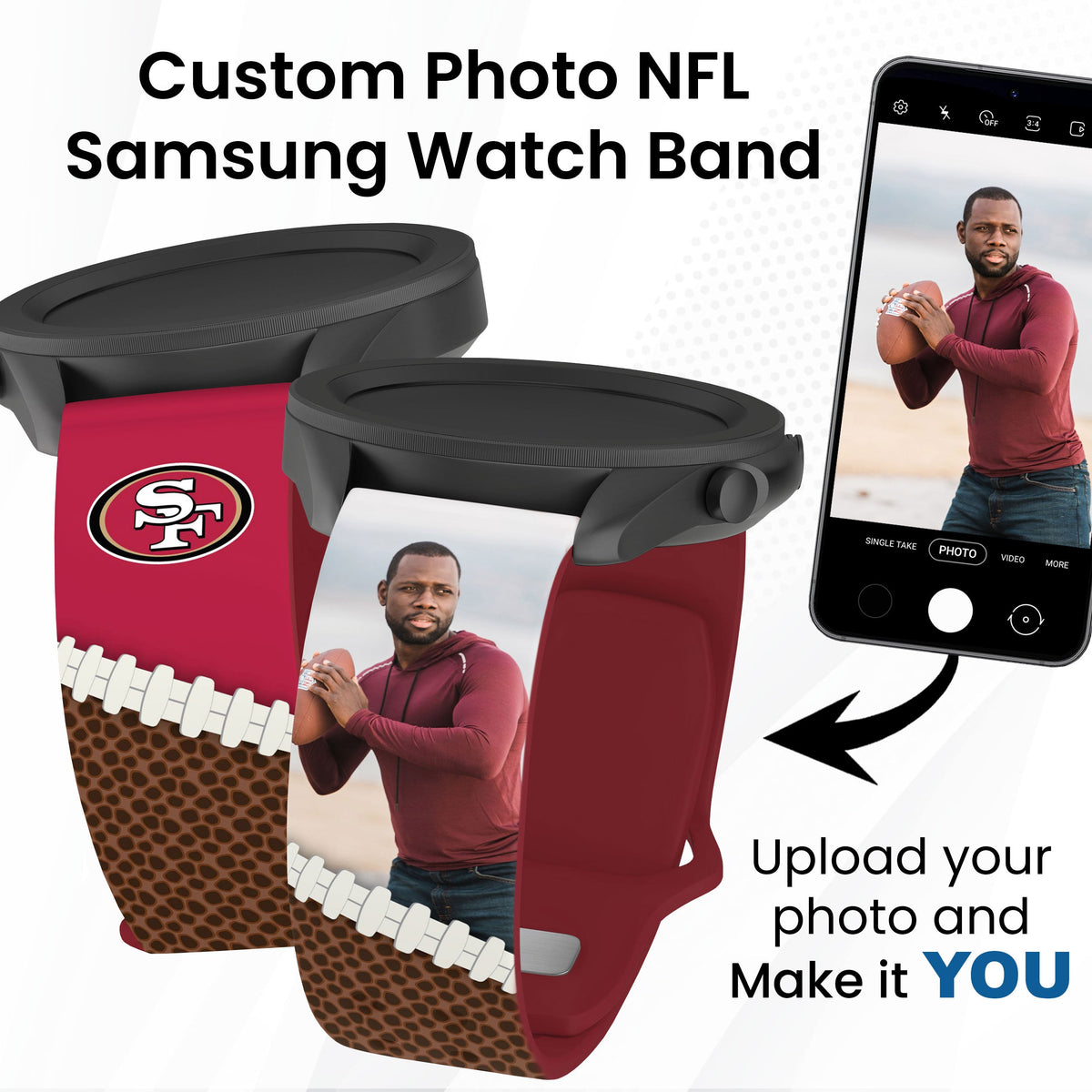 San Francisco 49Ers Custom Photo HD Samsung Galaxy Watch Band