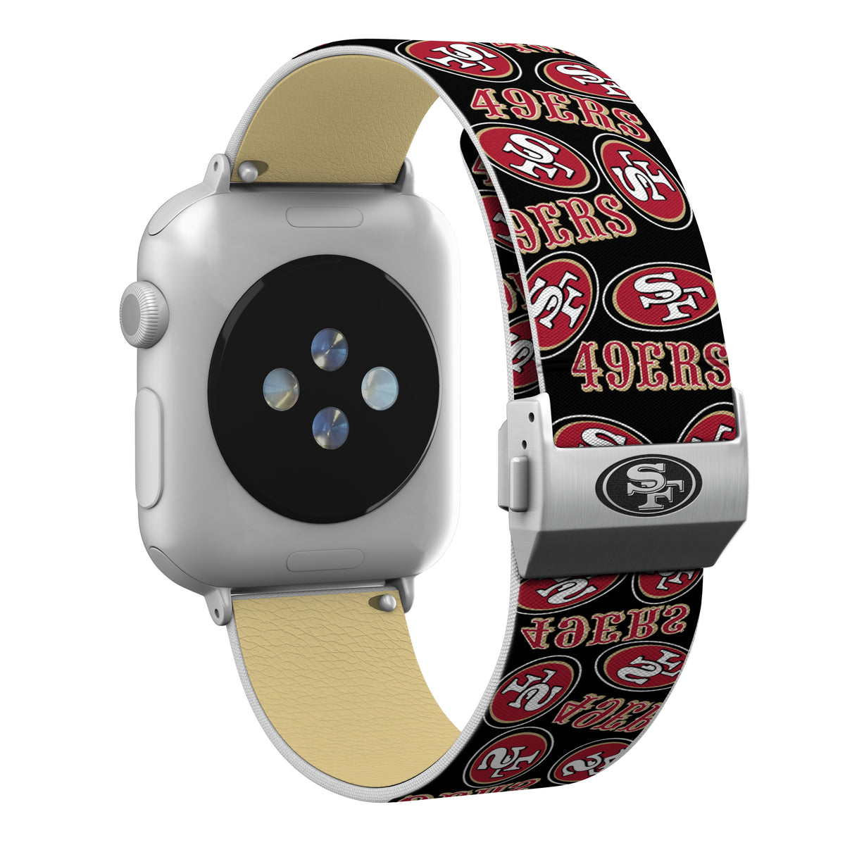 San Francisco 49ers Full Print Watch Band With Engraved Buckle - AffinityBands