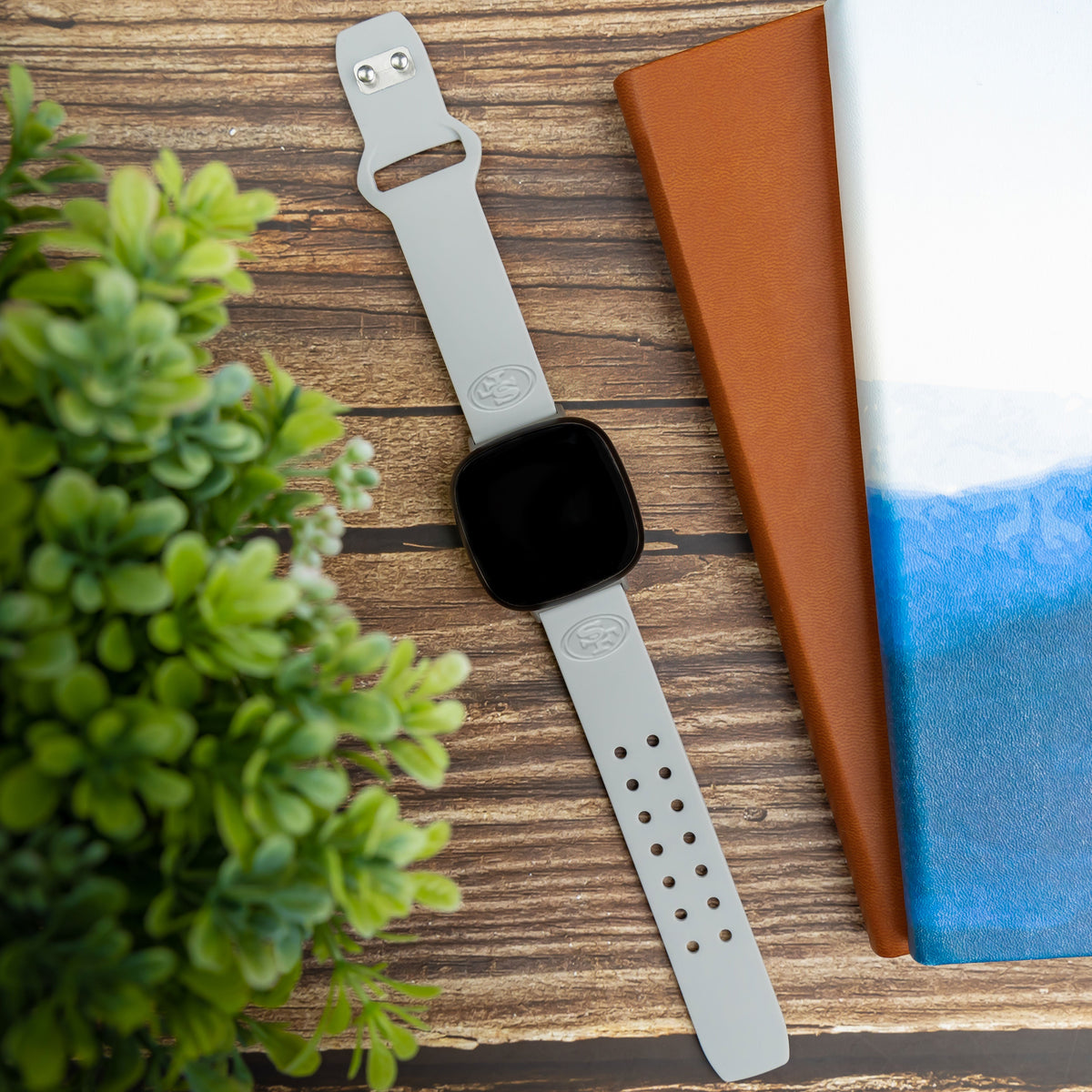 Game Time San Francisco 49ers Engraved Silicone Sport Fitbit Versa 3 &amp; Sense 1 Watch Band