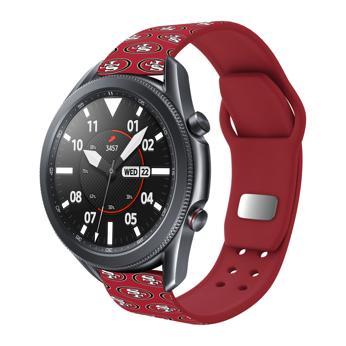 Game Time San Francisco 49ers HD Watch Band Compatible with Samsung Galaxy Watch