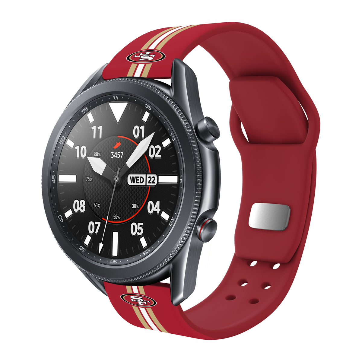 Game Time San Francisco 49ers HD Watch Band Compatible with Samsung Galaxy Watch