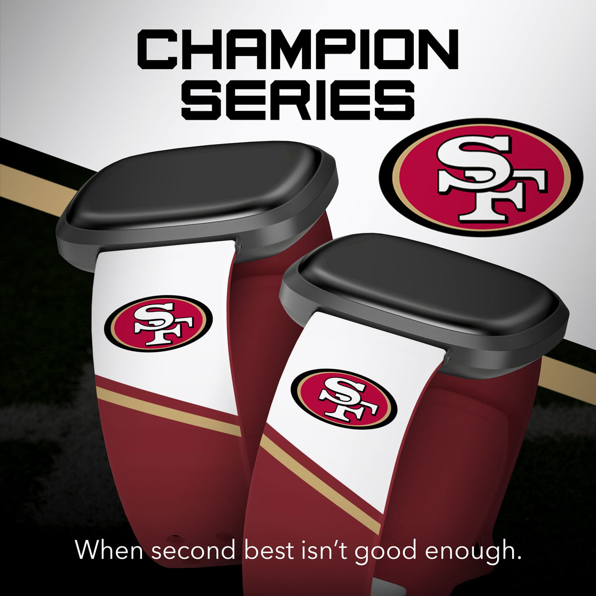San Francisco 49Ers HD Champion Series Fitbit Versa 3 &amp; Sense 1 Watch Band