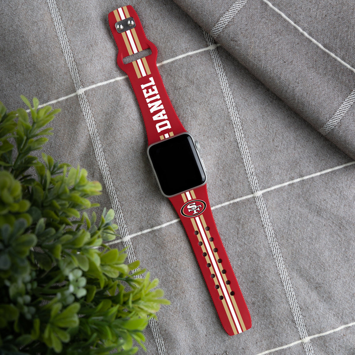 San Francisco 49ers Custom Name HD Apple Watch Band