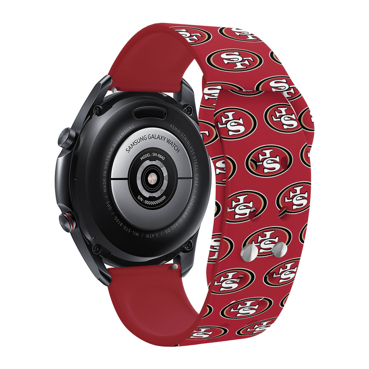 Game Time San Francisco 49ers HD Watch Band Compatible with Samsung Galaxy Watch