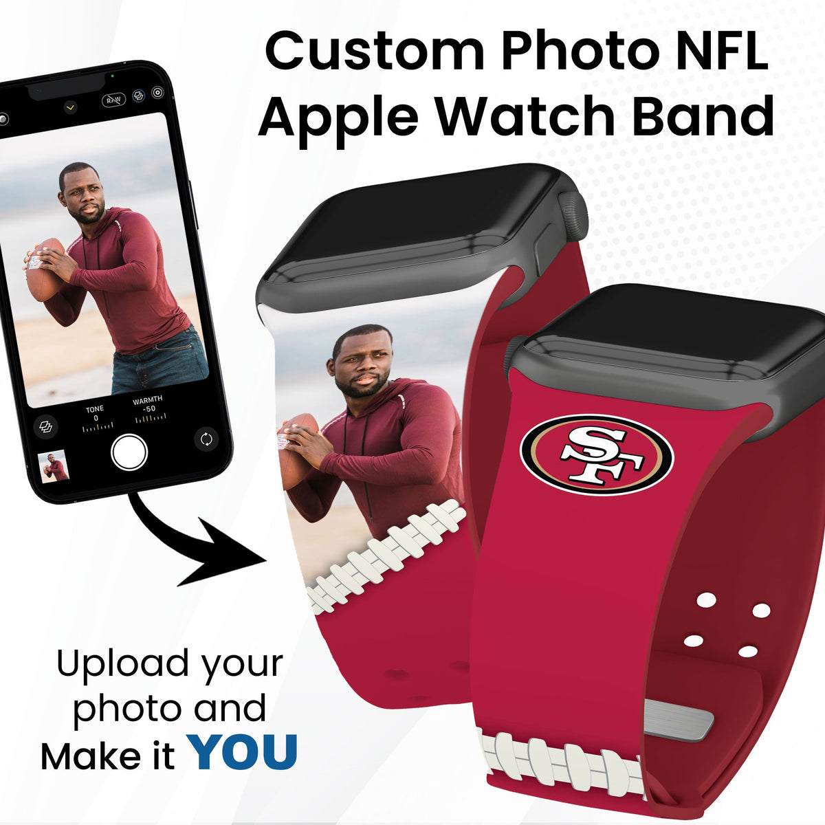 San Francisco 49ers Custom Photo HD Apple Watch Band