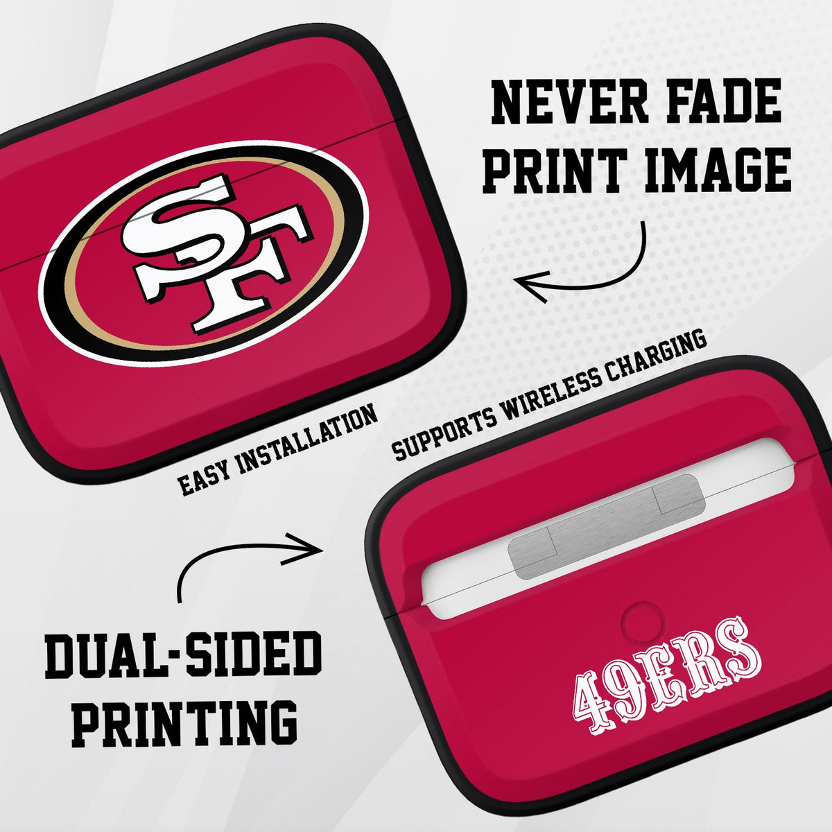 San Francisco 49ers HDX Apple AirPods Pro 1 &amp; 2 Case Cover