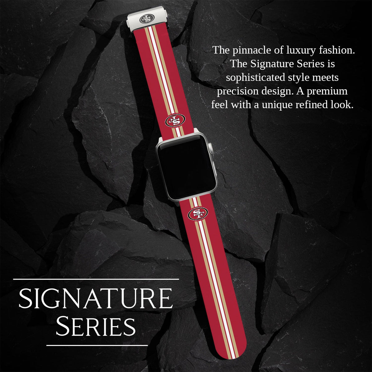 Game Time San Francisco 49ers Signature Series Apple Watch Band With Engraved Buckle