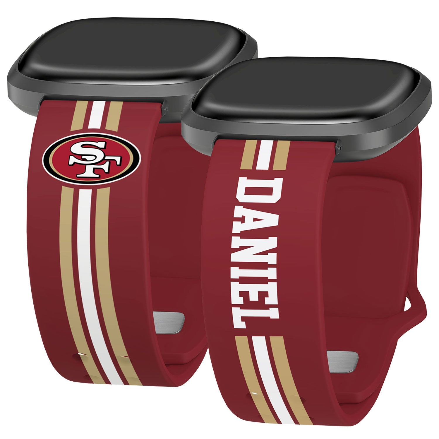 San Francisco 49ers Custom Name HD Fitbit Versa 3 and Sense 1 Watch Band