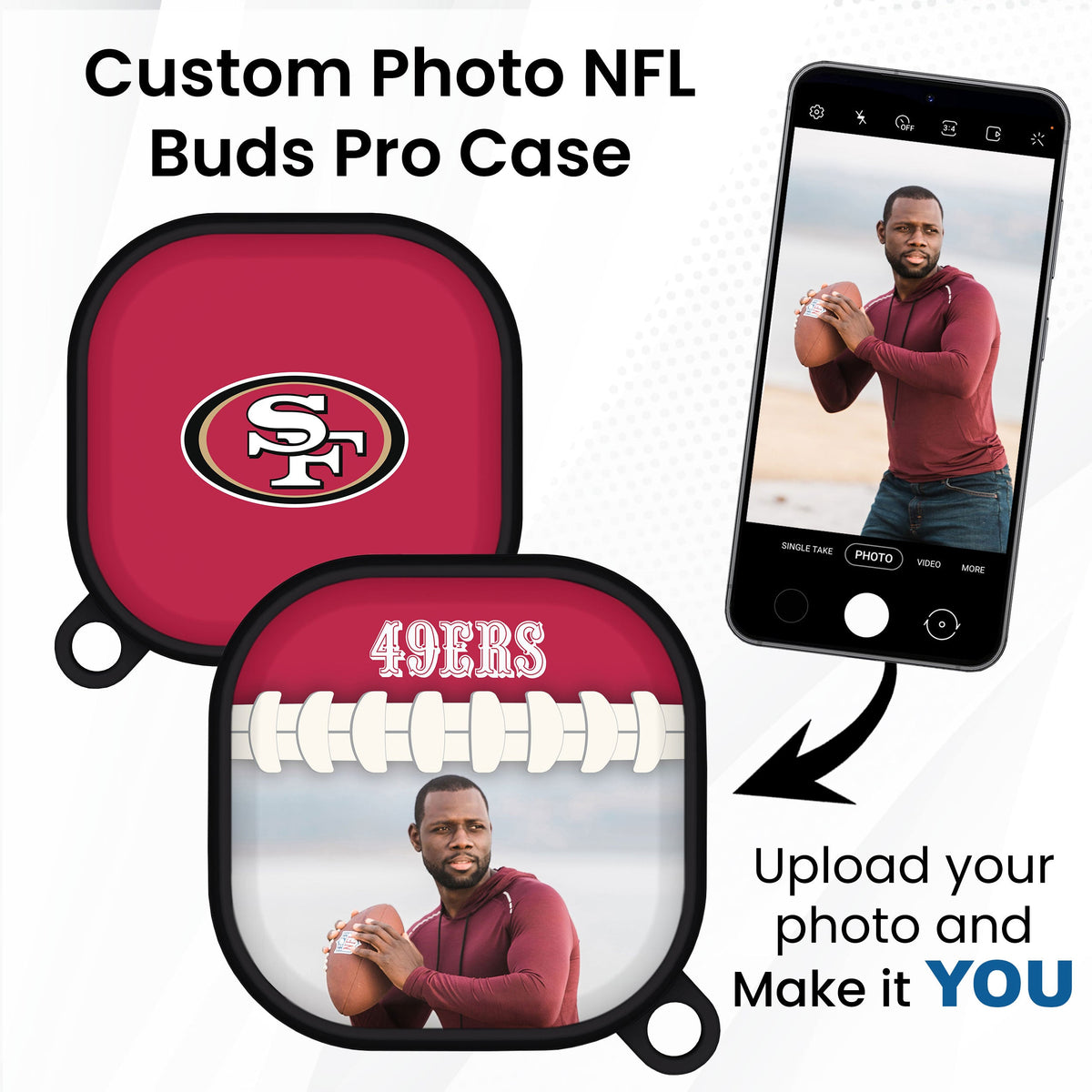 San Francisco 49Ers Custom Photo HDX Samsung Galaxy Buds Pro &amp; Buds Live Case Cover
