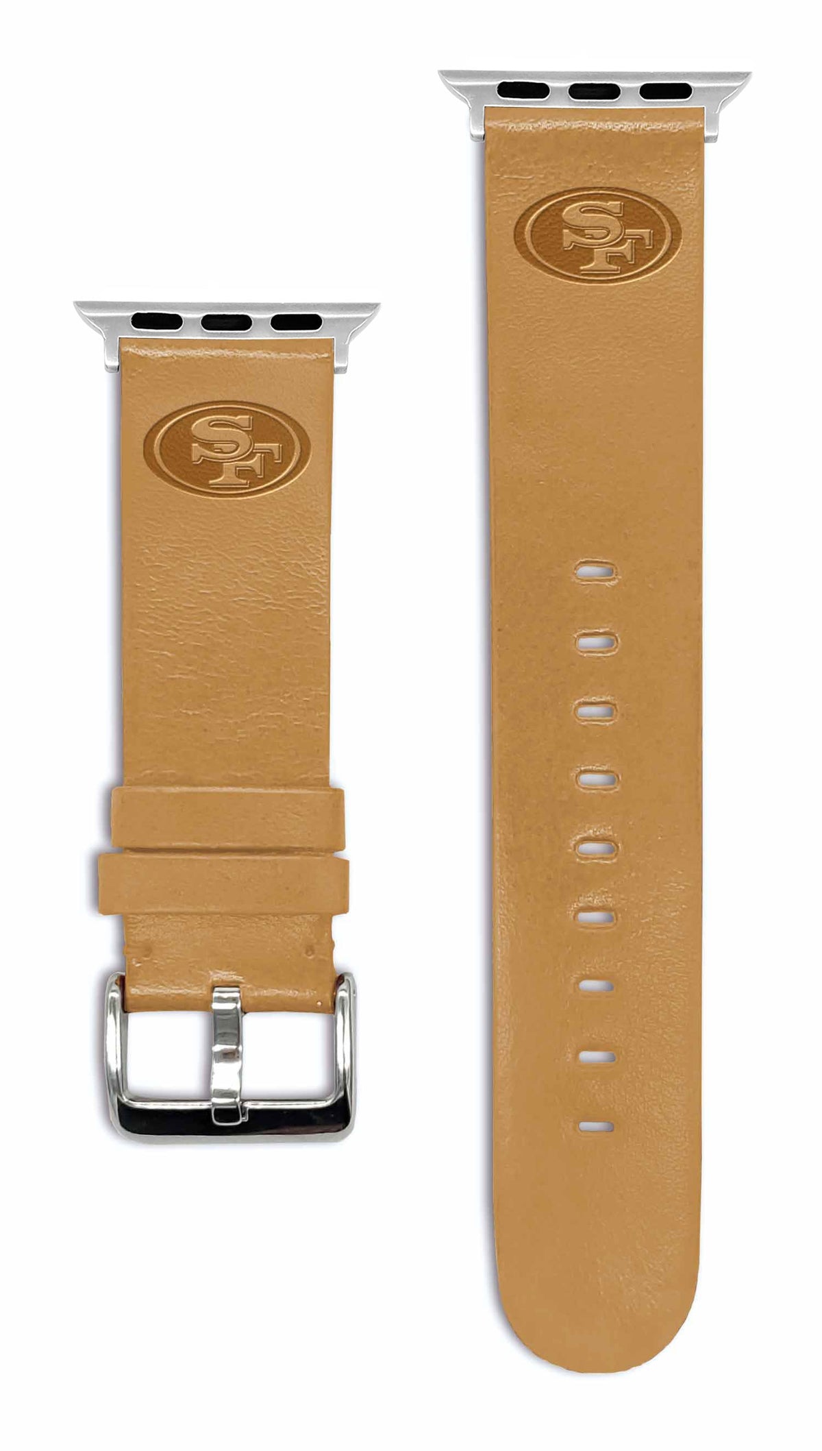 Game Time San Francisco 49ers Apple Leather Watch Band - USA Sewn