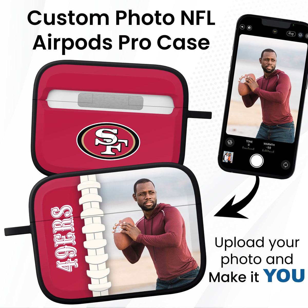 San Francisco 49Ers Custom Photo HDX Apple AirPods Pro 1 &amp; 2 Case Cover
